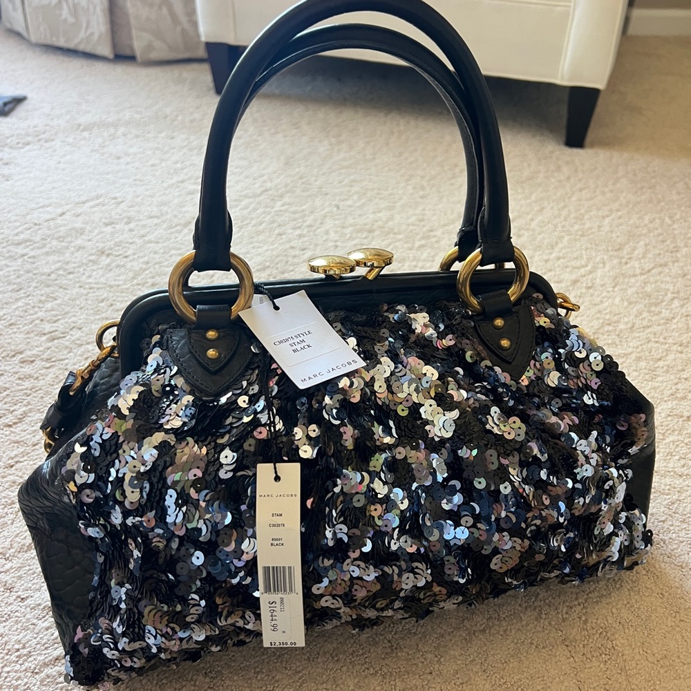 Marc Jacob’s NWT Stam Black Sequin Women's Bag